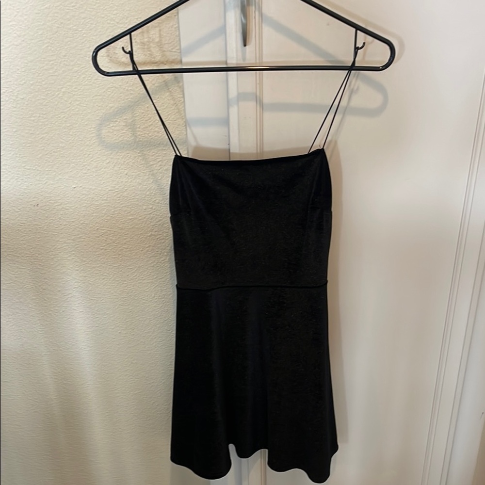 Elegant Black Spaghetti Strap Dress